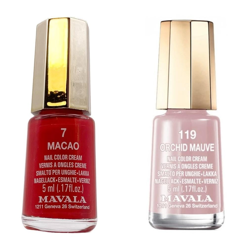 Mavala Mini Nail Polish 5ml - 7 Macao - 119 Orchid Mauve - Combi Pack
