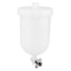 thumbnail image 1 of Uadme Bote de Pistola rociadora, Bote de Pistola rociadora de plástico Vaso de Pintura de plástico de alimentación Lateral para Pistola rociadora W101 W71 R-2 K-2 F-2, Gran Capacidad de 400 ml, 1 of 8
