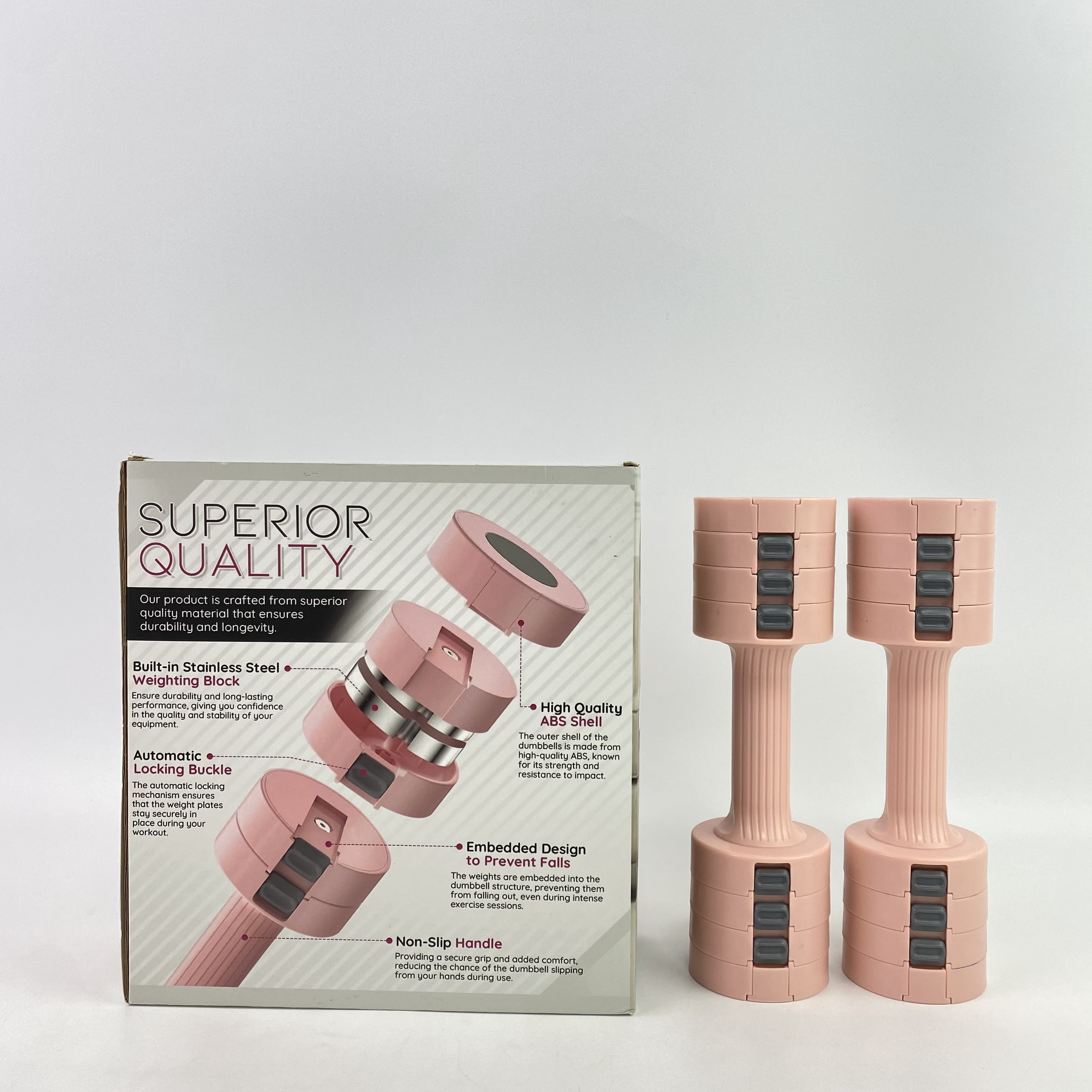 JWISH Adjustable dumbbell set, 2 4-in-1 free weight dumbbell sets, suitable for women to use at home