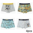 thumbnail image 3 of Esaierr 4PCS 2-18 Years Boys Underwear Briefs for Kids Baby,Antibacterial Cotton Cartoon Print Shorts,Toddler Boys Underwear Boxer Briefs(Color Mix Match), 3 of 6