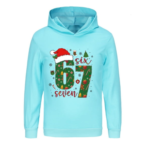 Six Seven X mas Christmas Boy Girl Sweater Hoodie