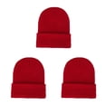 thumbnail image 3 of Qarigey Beanie Hats Gorros de punto Skullcap Accesorios para el cabello para deportes al aire libre Rojo Type1 NO1, 3 of 6