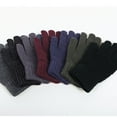 thumbnail image 3 of UTSJKR Warm Fleece Knit Winter Gloves for Men Women Touch Screen Fingers Elastic Cuff Thick Warm Outdoor Finger Gloves Black, 3 of 4