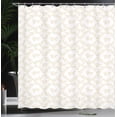 thumbnail image 3 of Ambesonne Flowers Shower Curtain, Ombre Roses Along Leaves, 69"Wx70"L, Pale Orange, 3 of 4