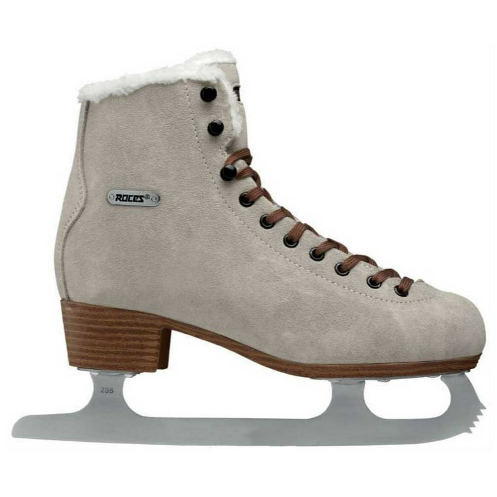 Roces Women's Suede Eco Fur Glamour Figure Ice Skates LaceUp Italian
