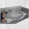 thumbnail image 6 of Spires Soft Flannel Fleece Throw Blanket, Minimalist Spiral Shape Dotted Monochrome Swirling Twisting Helix Form Design, Cozy Plush for Indoor and Outdoor Use, 60" x 80", Black White, by Ambesonne, 6 of 6