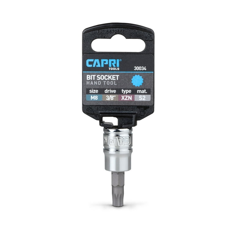 Capri Tools 30034 8mm XZN Triple Square Bit Socket with 3/8