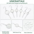 thumbnail image 5 of 1 Box 24 Sets 6 Sizes DIY Blank Dome Dangle Earring Making Kit Stainless Steel Earring Hooks with Flat Round Tray Blank Earring Pendants Setting Metal Dangle Earrings for Jewelry Making, 5 of 6