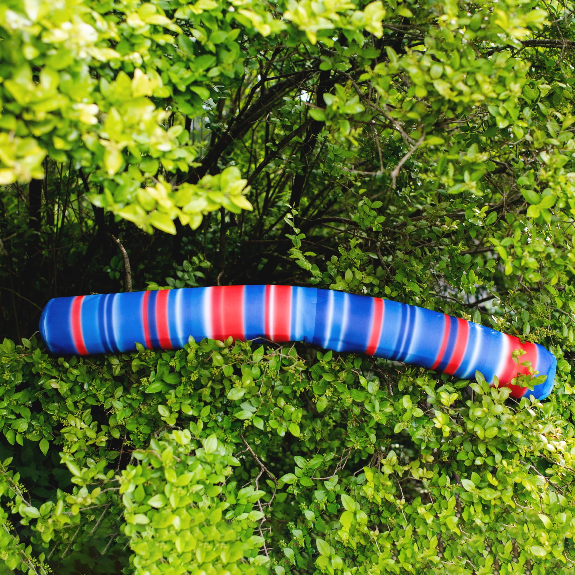 Big Joe Noodle Pool Float Kids and Adults Doubled Sided Mesh 4 feet Bean Filled Pool Float with No Air Required Blurred Americana