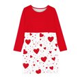 thumbnail image 4 of Tauxra Robe à Manches Longues pour Filles de 4 à 14 Ans, Imprimé de la Saint-Valentin, Décontractée, Col Rond, Extensible, Douce, Formelle, 4 of 8