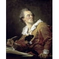 thumbnail image 2 of Fragonard, Jean Honore 12x14 Gold Ornate Wood Framed with Double Matting Museum Art Print Titled - Inspiration, 2 of 4