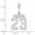 thumbnail image 2 of 14K White Gold 14Kw Small Polished Number 23 Charm Made In United States -Jewelry By Sweet Pea, 2 of 5