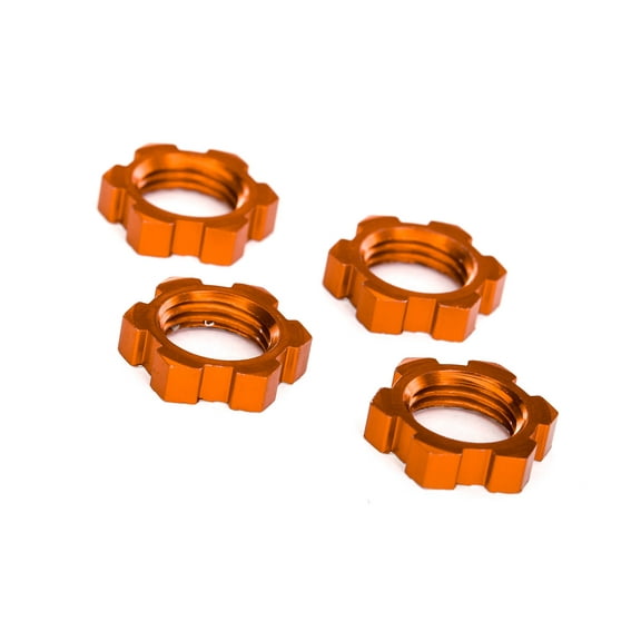 TRA7758T Traxxas Wheel Nuts 17mm Serrated Orange TRA7758T