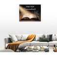 thumbnail image 5 of Ten Commandments Wall Art Vintage Scripture 10 Commandments Pictures Wall Decor God Bible Verses Canvas Prints Framed Modern Christian Painting Artwork for Church Living Room Office 16"x12", 5 of 6