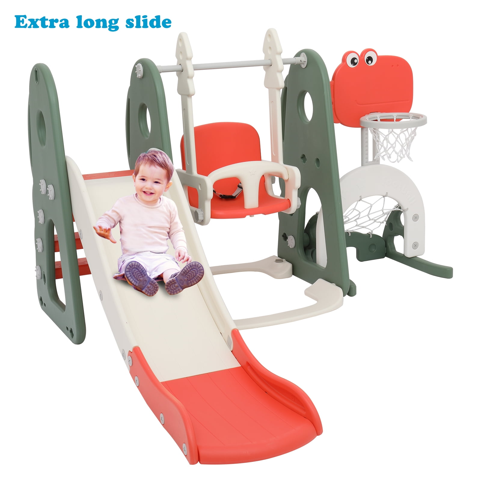 Details about   5 in 1 Toddler Indoor Outdoor Playground Climber Stairs Swing Slide Playset Set 