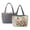 Brown - Butterfly Flower, variant on Dog Paw Print Quilted Totes for Women Marble Print Women's Tote Handbags with Pockets Large Reversible Bag for Daily Use