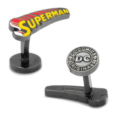 Men's Cufflinks Inc Vintage Superman Comic Book Cover Logo Cufflinks