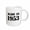 White, variant on 3drose, Made in 1953 - Funny Birthday Birth Year Text - Fun Black Bday Stamp with Year You Were Born - Humor, 11oz Mug