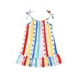thumbnail image 2 of WOYY Sleeveless Dress for Girls Colorful Striped Ruffle A Line Slip Dresses Cute Sundress, 2 of 7