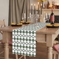 thumbnail image 2 of Table Runners 72 Inches Long Dress Scarves, Vintage Bohemia Farmhouse Kitchen/Dining Table Runner, Coffee Tablerunners, Minimalist Abstract Geometric Art Green 16x72 Inch, 2 of 9