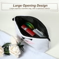 thumbnail image 2 of Unique Bargains Personalized Makeup Bag F Letter Purse Small Cosmetic Bag Zipper Monogrammed Makeup Bag Pouch White, 2 of 7