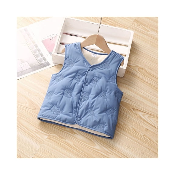 Girls Puffer Vest Girls Vest Lightweight Water-Resistant Button Down Puffer Jacket Sleeveless Toddler Winter Vest 18-24 Months