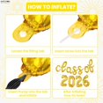 thumbnail image 4 of KatchOn, Gold Class of 2026 Balloons Banner - Script, 16 Inch | 2026 Balloons Graduation, Graduation Decorations 2026 | Class of 2026, Grad Decorations, 4 of 8