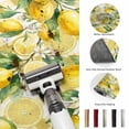 thumbnail image 5 of Round Area Rugs 4Ft, Yellow Lemons Non-Slip Washable Circle Rugs Carpet, Summer Botanical Checkered Pastoral Indoor Outdoor Rug Floor Mats Throw Runner for Bedroom Living Room Bathroom, 5 of 8