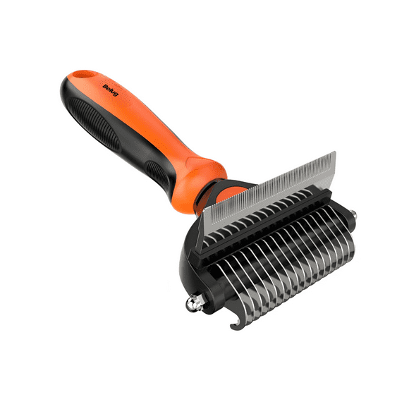 "Rastrillo De Aseo Profesional 2 En 1 Para Gatos Y Perros Belug, Naranja "