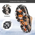 thumbnail image 4 of Crampons de Traction 19 Pointes en Acier Inoxydable Antidérapants Chaussures de Glace Neige Bottes Marche Escalade Pêche Randonnée Hiver (TG), 4 of 6