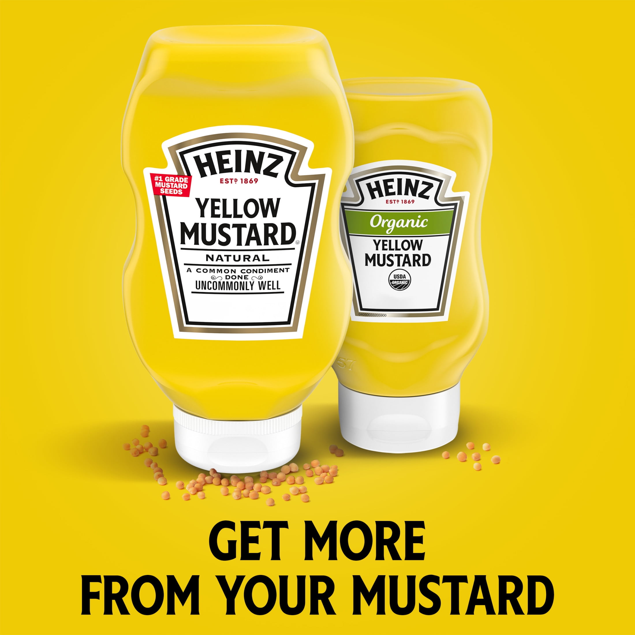 Heinz Mostaza Amarilla Botella de 20 oz, Líquidas, sin Caseína Heinz Mostaza Amarilla Botella de 20 oz, Líquidas, sin Caseína