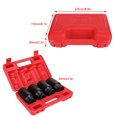 thumbnail image 3 of 4pcs 1/2 Inch Deep Impact Socket Repairing Tool Set, 12 Point Head Adapter High Hardness Professional Spindle Axle Nut Impact Socket 30mm 32mm 34mm 36mm Socket Adapter, 3 of 8