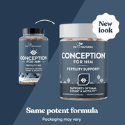 Eu Natural Conception for Him - Male Fertility Supplements with Ashwagandha, Folate & Zinc - Fertility Support for Men, 60 Vegetarian Capsules