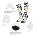 thumbnail image 4 of Knee High Socks for Men and Women, Cartoon Black Cute Snake Leaves Althletic Compression Socks, Support Long Tube Socks for Outdoor Sport, Calf Socks, High Stockings for Women Men, 4 of 7