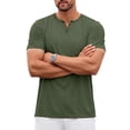 thumbnail image 4 of GENTS BLISS Henley Men Shirts Short Sleeve T shirts for Men V Neck Casual Men Shirts, 4 of 8
