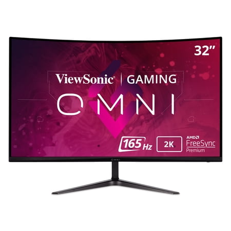 UPC: 0766907019056 | ViewSonic OMNI VX3218C-2K 32 Inch Curved 1440p 1ms 165Hz Gaming Monitor with AMD FreeSync Premium  Eye Care  HDMI and Display Port
