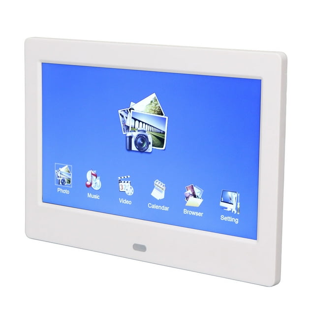 Digital Picture Frame 7 Inch Electronic Photo Frames with Stereo Speakers, Clock, Calendar, Timer Circuit, Many Image Change and Playback Modi