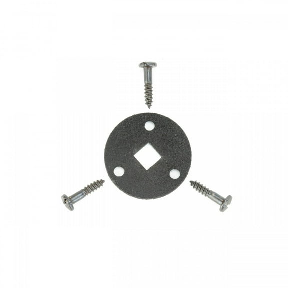 Backplate for Door Knob Dummy Spindle1-3/8 inch Dia x 1 inch L Durable Iron Plate Silver Coloured Knob Dummy Spindle Backplate w/Screws Renovators Supply