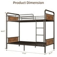 thumbnail image 2 of Bunk Bed Twin Over Twin, Twin Bunk Beds, Heavy Duty Twin Size Metal Bunk Bed with Guardrail & Ladders, Space-Saving, Noise Free, No Box Spring Needed, Copper, 2 of 7