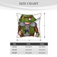 thumbnail image 4 of Haiem Fishing Gnome Print Velvet Soft Solid Decorative Square Throw Pillow Covers Set with Elegant Piping Christmas Cushion Case for Sofa Bedroom Car-20"x20", 4 of 8
