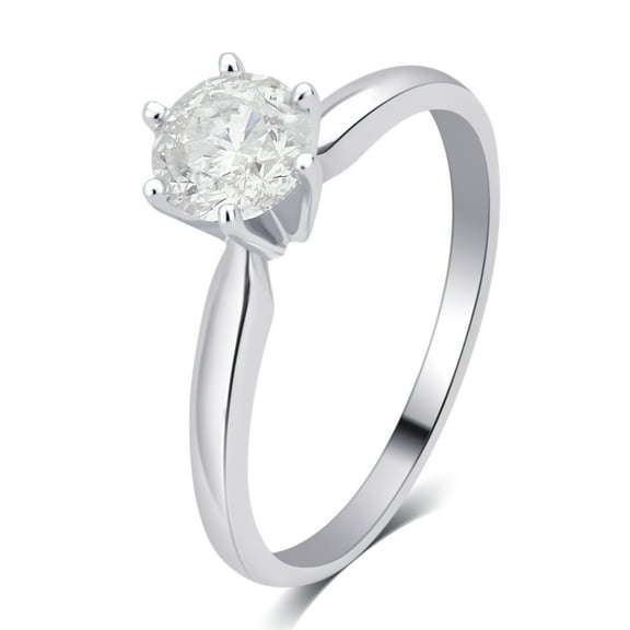 1/4 Carat T.W. Round Diamond 14K White Gold Solitaire Engagement Ring