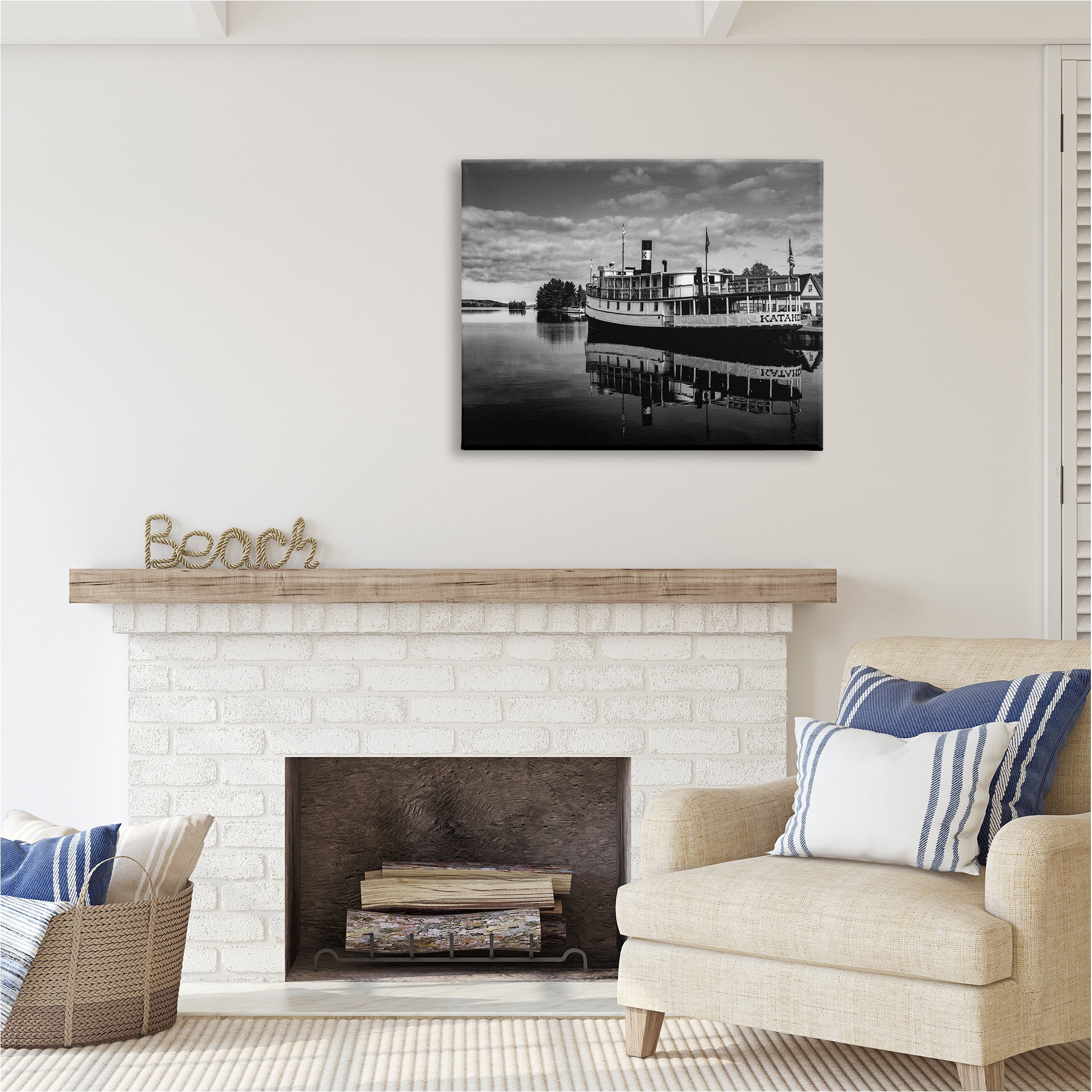Stupell Industries Ferry Port Photography Transportation Photography Gallery Wrapped Canvas Art Print Wall Art, 40 x 30