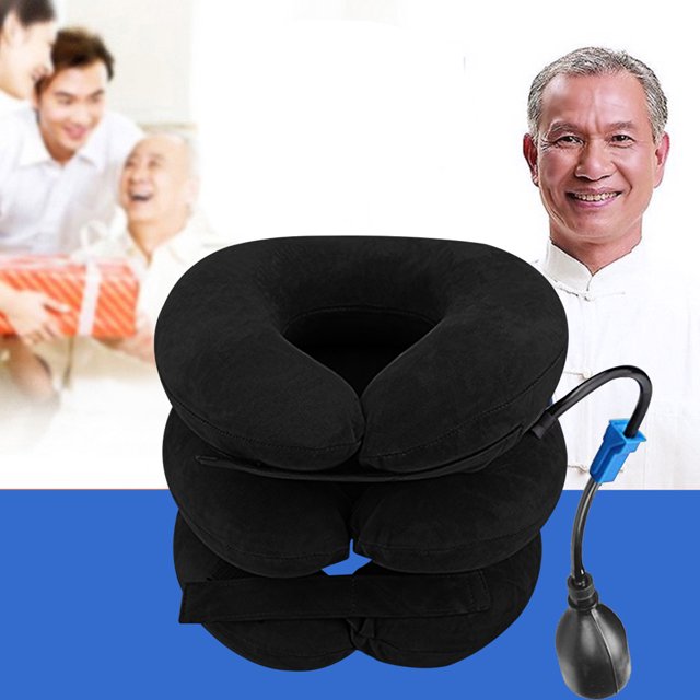 Camilla Cuello Inflable Soporte 3 Tubos Aire Tracción Cervical (Negro) Ndcxsfigh Nuevos Originales