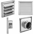 thumbnail image 5 of Rejilla de ventilación, rejilla de ventilación exterior de acero inoxidable, acero inoxidable de 100 mm, salida de aire de montaje en pared, ventilador cuadrado, 5 of 5