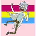thumbnail image 2 of Junior's Rick And Morty Pansexual Flag Rick  Graphic Tee Light Pink Large, 2 of 3