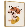 thumbnail image 3 of Designart 'Minimalist Shapes With Ancient Plant II' Modern Framed Canvas Wall Art Print, 3 of 5