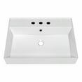 thumbnail image 3 of Whitehaus 24" Rectangular Wall Mount Basin with Widespread Faucet Drilling and Overflow, 3 of 7