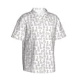 thumbnail image 2 of Balery Cute Rabbit Print Men's Hawaiian Shirts Short Sleeve Beach Shirt Relaxed Fit Vacation Button Down Shirts-Large, 2 of 9