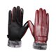 thumbnail image 5 of Guantes de invierno para mujer kusrkot guantes térmicos de piel sintética con pantalla táctil Rojo, 5 of 8