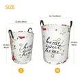 thumbnail image 5 of Balery Home Sweet Home Floral Round Laundry Basket with Handles Waterproof Freestanding Laundry Hamper for Clothes Toys in the Dorm and Family-Small, 5 of 8